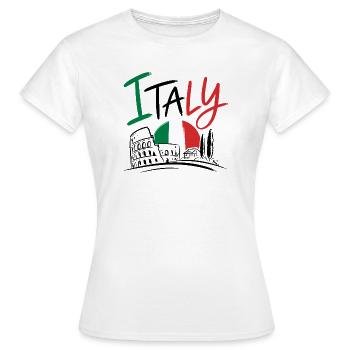 Italienische Flagge - Frauen T-Shirt - Weiß - Vorne - AI Model Female 172 dark (172cm)