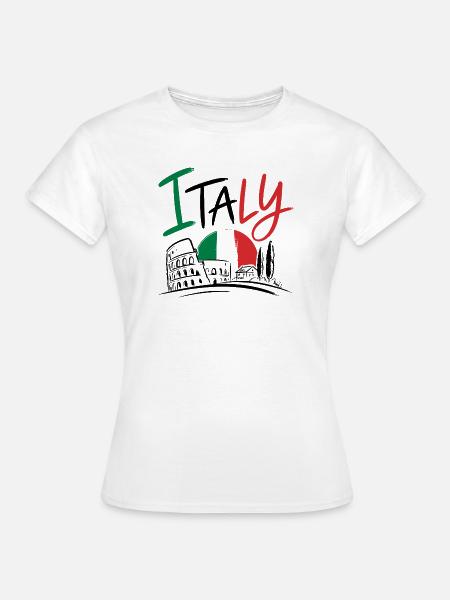 Italienische Flagge - Frauen T-Shirt - Weiß