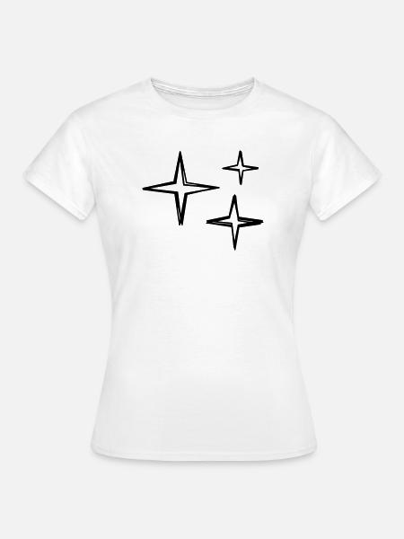 Funkeln handgezeichnet - Frauen T-Shirt - Weiß
