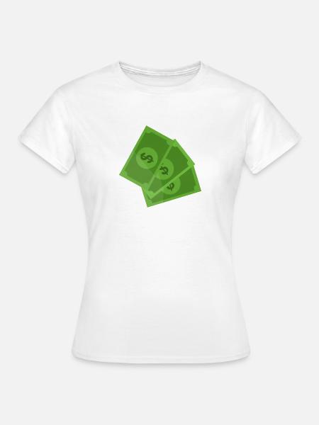 Dollar-Banknoten - Frauen T-Shirt - Weiß