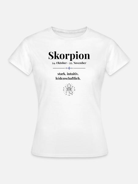 Sternzeichen Skorpion - Frauen T-Shirt - Weiß