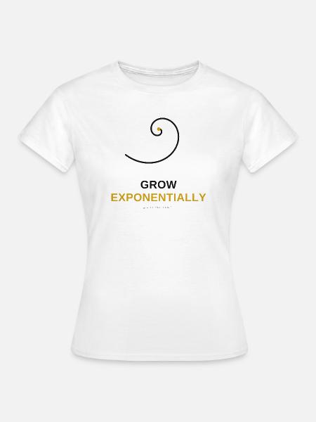 Fibonacci-Spiral Wachstum - Frauen T-Shirt - Weiß