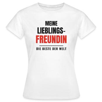 Lieblingsfreundin beste Freundin der Welt Geschenk - Frauen T-Shirt - Weiß - Vorne - AI Model Female 172 dark (172cm)