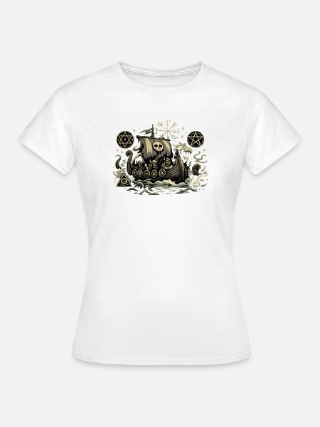 Nachtwind Piraten-Geisterschiff - Frauen T-Shirt - Weiß
