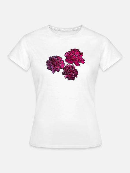 Pfingstrosen - Frauen T-Shirt - Weiß