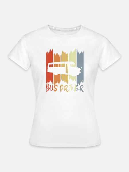 Retro Busfahrer - Frauen T-Shirt - Weiß