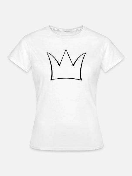 Krone_schwarz - Frauen T-Shirt - Weiß
