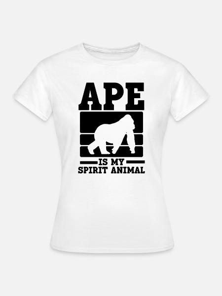 Affe Humor Spruch - Frauen T-Shirt - Weiß