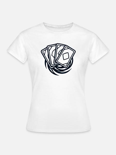 TCG Kartenblatt Hand Grafik - Frauen T-Shirt - Weiß