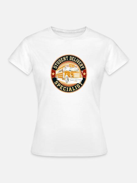 Student Delivery Spezialist Retro-Bus - Frauen T-Shirt - Weiß