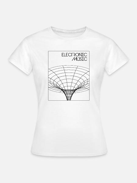 Elektronisches Musikplakat - Frauen T-Shirt - Weiß