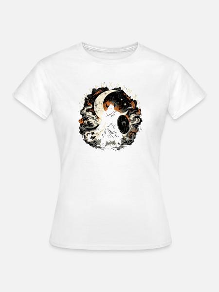 Mondkrieger im Nebelkreis - Frauen T-Shirt - Weiß