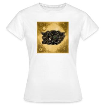 Steampunk-Löwin mit Juwelen - Frauen T-Shirt - Weiß - Vorne - AI Model Female 172 dark (172cm)