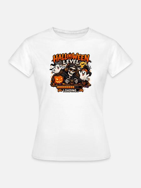 Halloween Level – Spooky Gaming Design - Frauen T-Shirt - Weiß