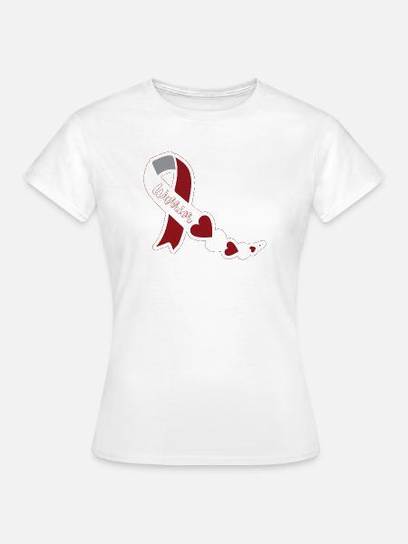 Kehlkopfkrebs - Frauen T-Shirt - Weiß