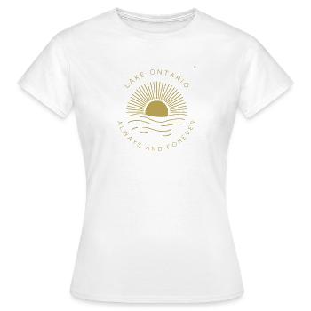 Lake Ontario Die Großen Seen Sonnenuntergang Immer und - Frauen T-Shirt - Weiß - Vorne - AI Model Female 172 dark (172cm)