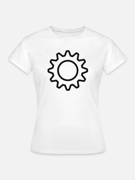Industrial Gear Zahnradlinien-Ikone - Frauen T-Shirt - Weiß