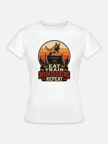 Mondioring Malinois Jumping - Frauen T-Shirt - Weiß