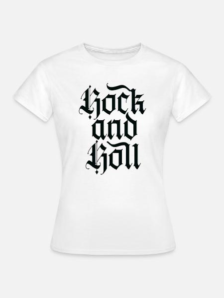 Gothic Rock and Roll - Frauen T-Shirt - Weiß