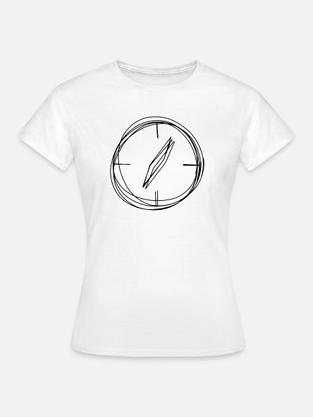 Kompass handgezeichnet - Frauen T-Shirt - Weiß