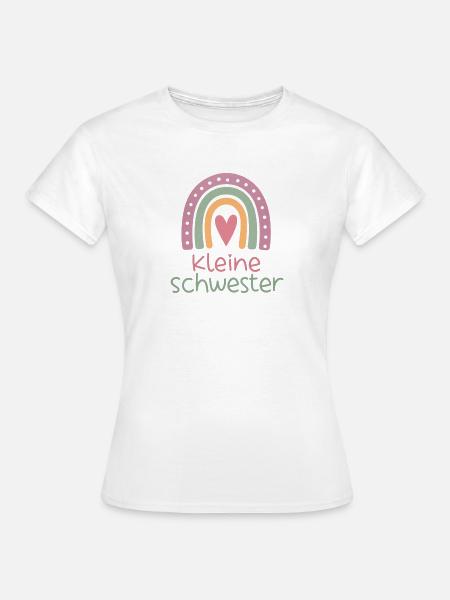 Kleine Schwester Regenbogen - Frauen T-Shirt - Weiß