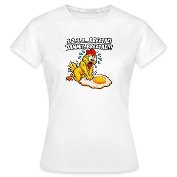 Ängstliches Küken-Atem-Meme - Frauen T-Shirt - Weiß - Vorne - AI Model Female 172 dark (172cm)
