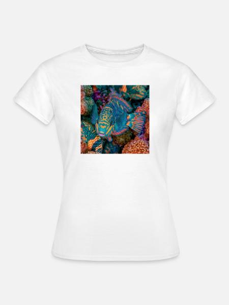 Meeresregenbogenpapageienfisch - Frauen T-Shirt - Weiß