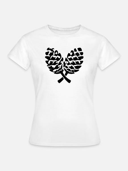 Tannenzapfen Symbol Zapfen - Frauen T-Shirt - Weiß