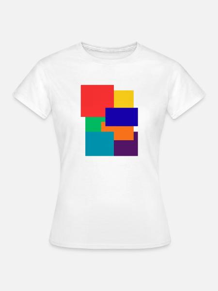 Fette geometrische Blöcke - Frauen T-Shirt - Weiß