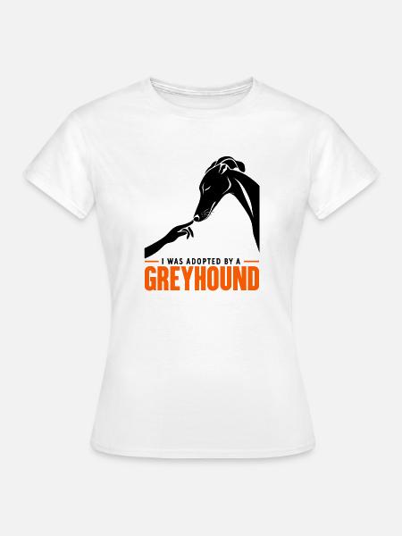 Adoptiert von einem Windhund-Rettungshemd - Frauen T-Shirt - Weiß