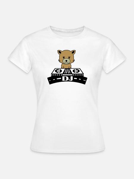 Fuchs Cartoon Dj - Frauen T-Shirt - Weiß