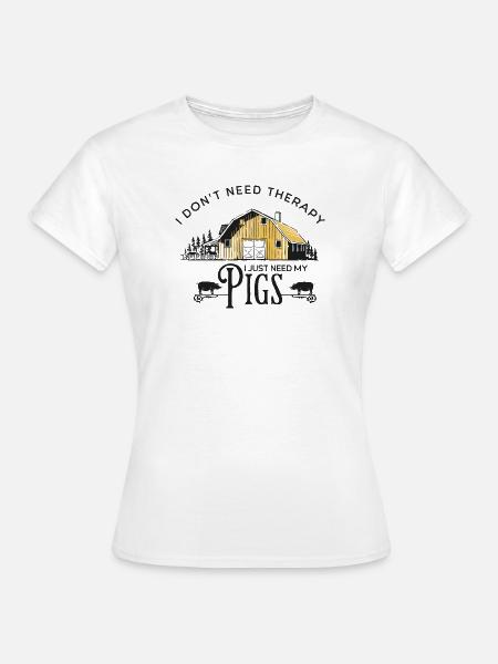 Rustikale Scheunenhof-Schweinefarm - Frauen T-Shirt - Weiß