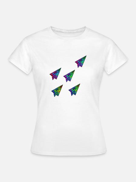 PaperPlaneFormationLight - Frauen T-Shirt - Weiß