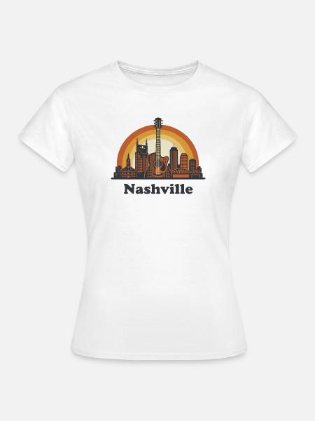 Nashville Skyline - Frauen T-Shirt - Weiß