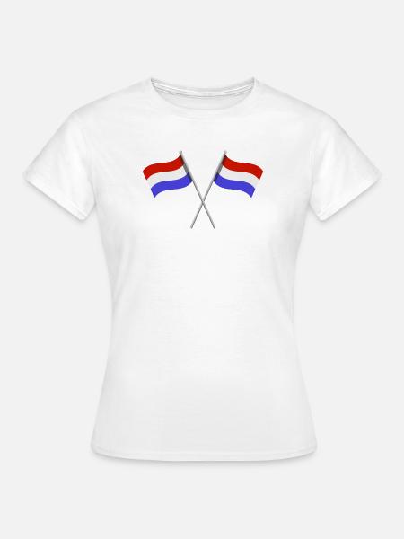 Niederländische Flagge - Frauen T-Shirt - Weiß