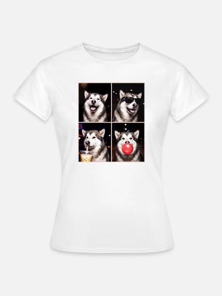 Hunde Alaskan Malamute Hund - Frauen T-Shirt - Weiß