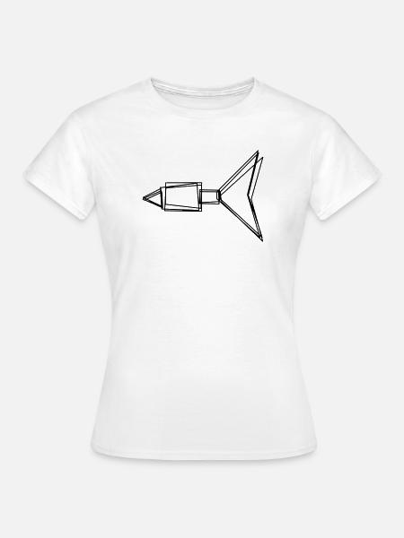 Dartpfeil handgezeichnet - Frauen T-Shirt - Weiß
