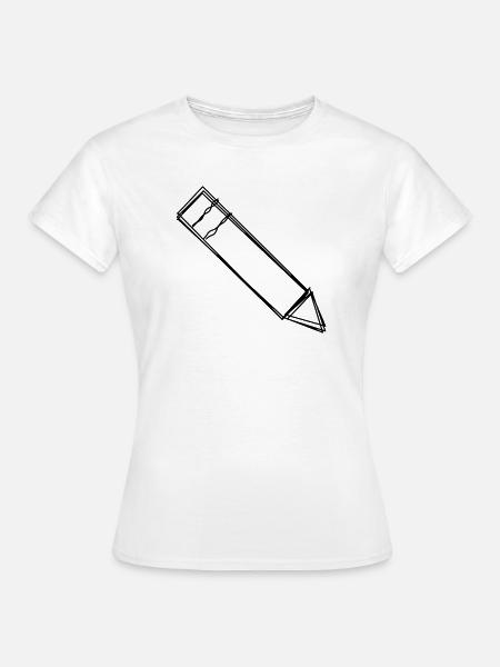 Bleistift handgezeichnet - Frauen T-Shirt - Weiß