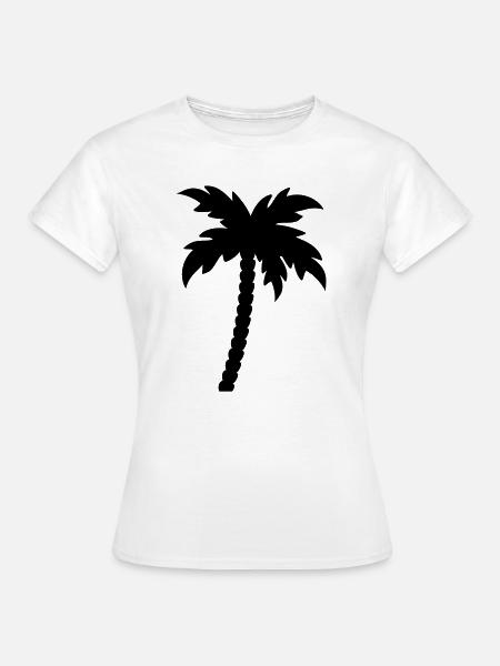 palme - Frauen T-Shirt - Weiß