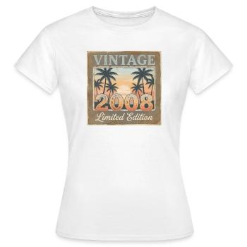 Limited Edition Vintage 2008 Boy Girl 18th Birthda - Frauen T-Shirt - Weiß - Vorne - AI Model Female 172 dark (172cm)