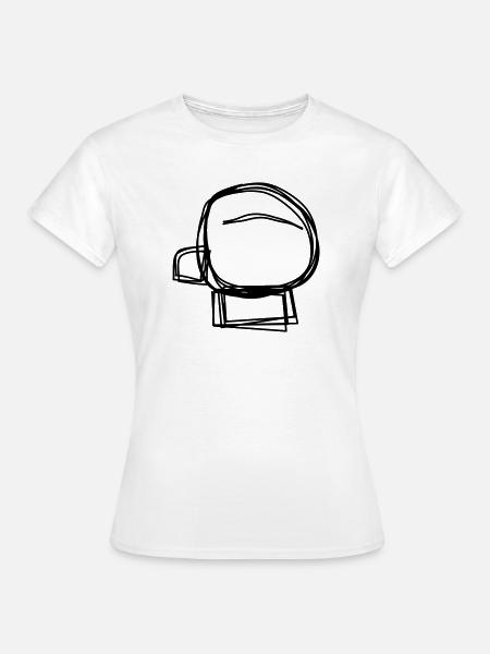 Boxhandschuh handgezeichnet - Frauen T-Shirt - Weiß