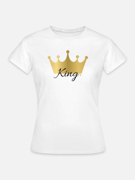 King Design - Frauen T-Shirt - Weiß
