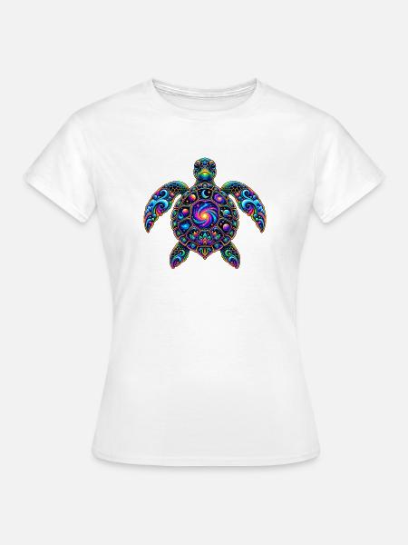Kosmische Schildkröte Beschützer - Frauen T-Shirt - Weiß