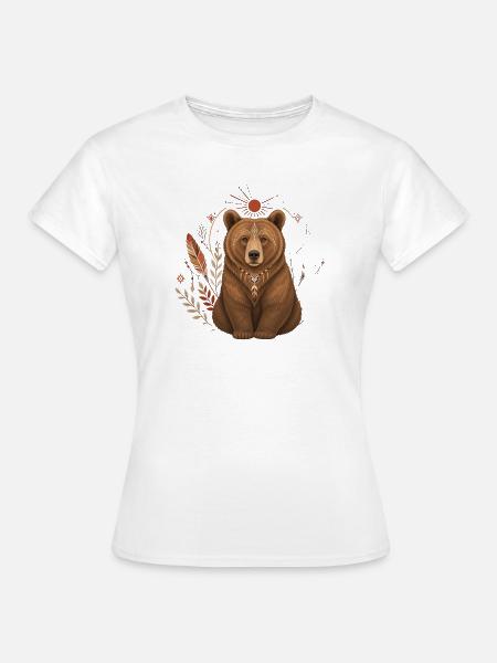 Bär Boho - Frauen T-Shirt - Weiß