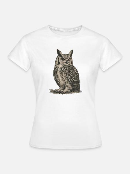 Eule - Frauen T-Shirt - Weiß