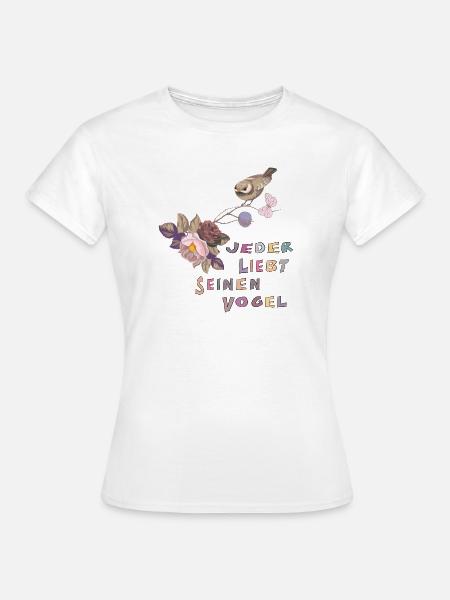 Vogel Liebe - Frauen T-Shirt - Weiß