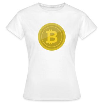 Bitcoin-Coin - Frauen T-Shirt - Weiß - Vorne - AI Model Female 172 dark (172cm)