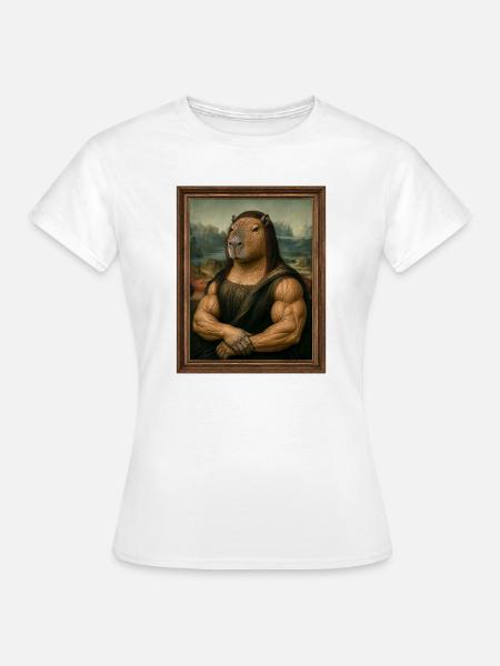 Muskulöse Kapybara - Frauen T-Shirt - Weiß