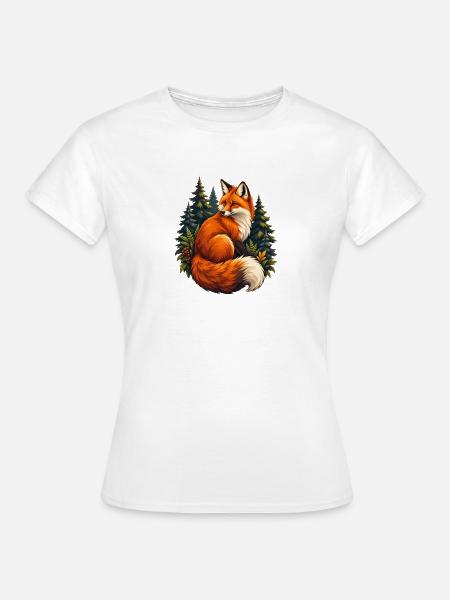 Fuchs Im Wald – Eigenständiges Motiv 3 Von 4 - Frauen T-Shirt - Weiß