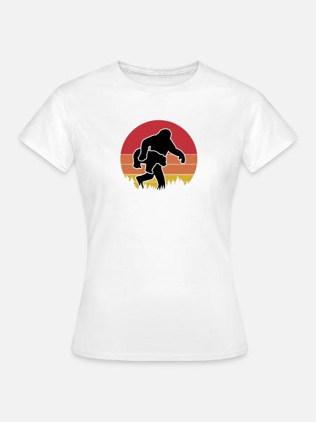 Bigfoot Bär Retro - Frauen T-Shirt - Weiß